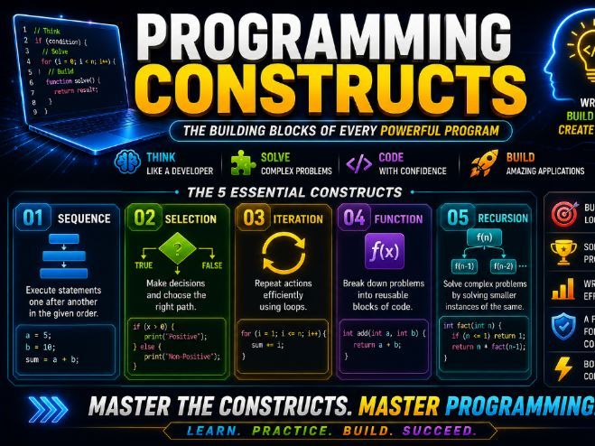 Programming. Constructs | CS PPT +Worksheets +Activity + Mcq Quiz + Answers_Marking Scheme