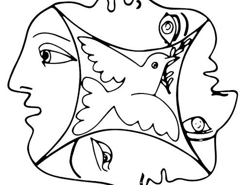 Portraits inspired by Picasso Concertina book