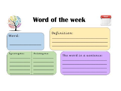 Word of the Week Template