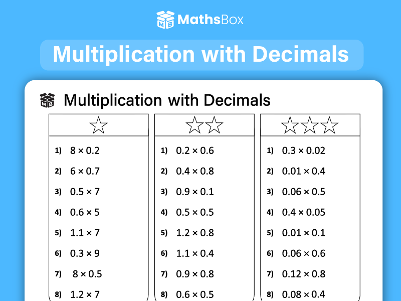 Multiplication with Decimals – Differentiated Questions