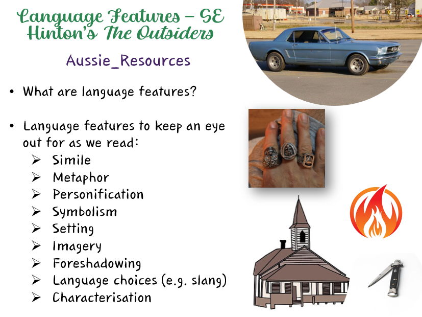 10 English – The Outsiders Novel Study – Language Features