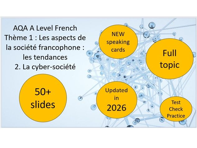 AQA A Level / AS Level French – La cyber-société FULL TOPIC