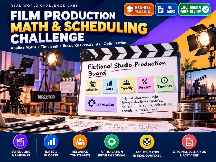 Film Production Maths & Scheduling Challenge | KS4–KS5 | Years 10–13 | 40 Pages