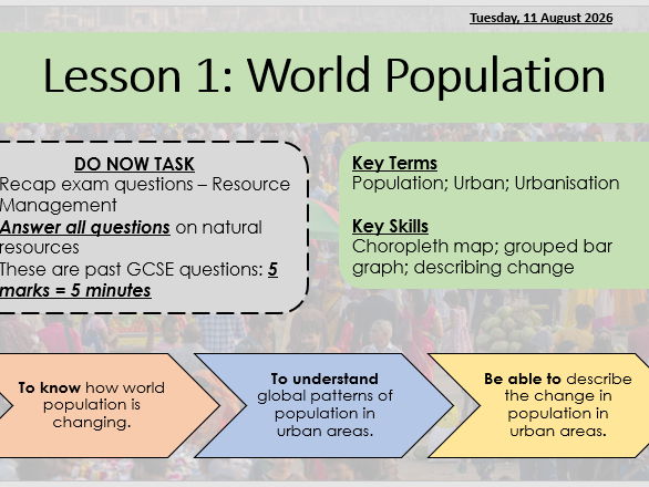 GCSE World Population - Urban Issues and Challenges Lesson 01