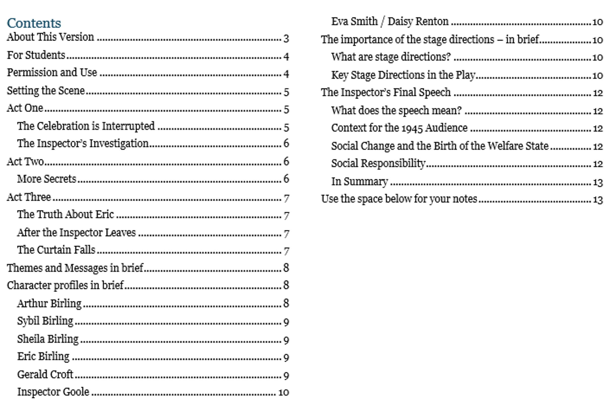 SAMPLE RESOURCE An Inspector Calls What Really Happened That Night