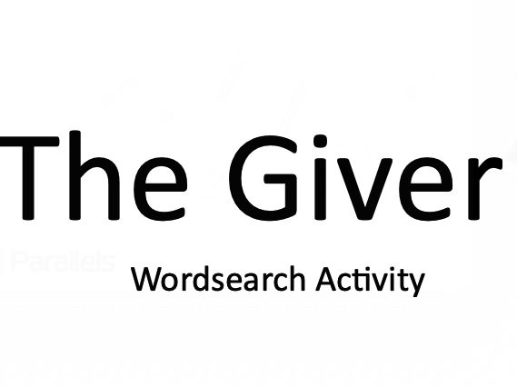The Giver Wordsearch