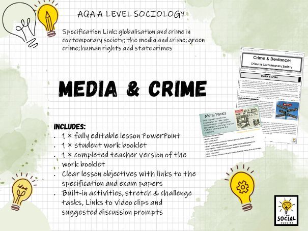AQA A level Sociology - Crime and Deviance - Media & Crime