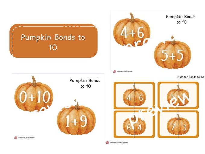 Pumpkin Number Bonds to 10 Matching