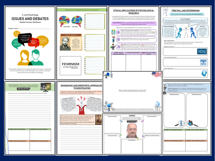 Issues and debates introduction workbook for AQA A level psychology