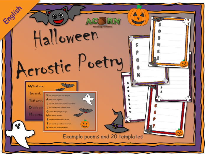 Halloween acrostic poem examples