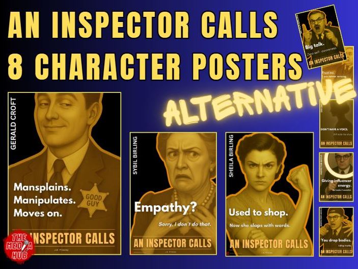 Priestley | An Inspector Calls | Classroom Character Posters X 6 | GCSE English Literature | KS4
