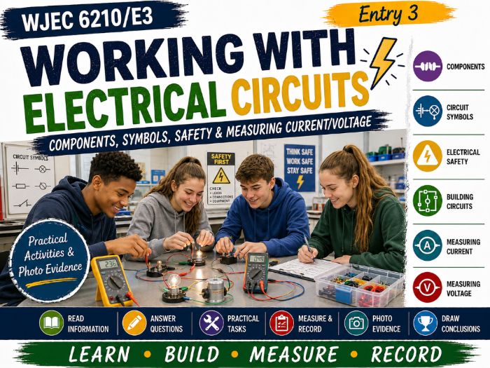 WJEC Entry 3 Working with Electrical Circuits Workbook | 6210/E3 | 3 Credits