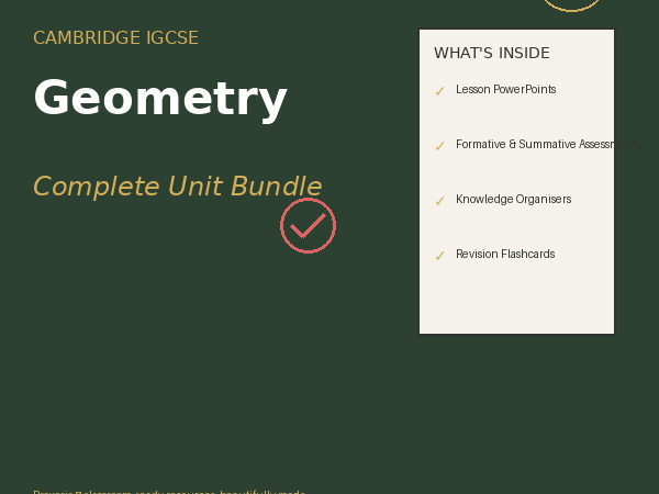 IGCSE Maths (0580) Complete Unit 4 pack