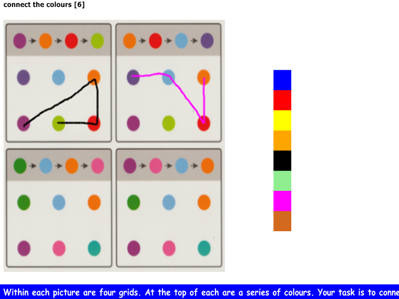 connect the colours [6]