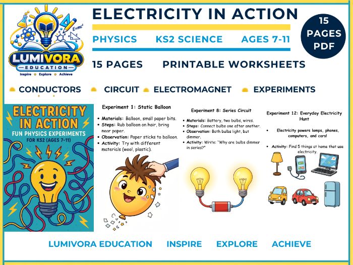 KS2 Science  Electricity in Action STEM Workbook (Ages 7–11)