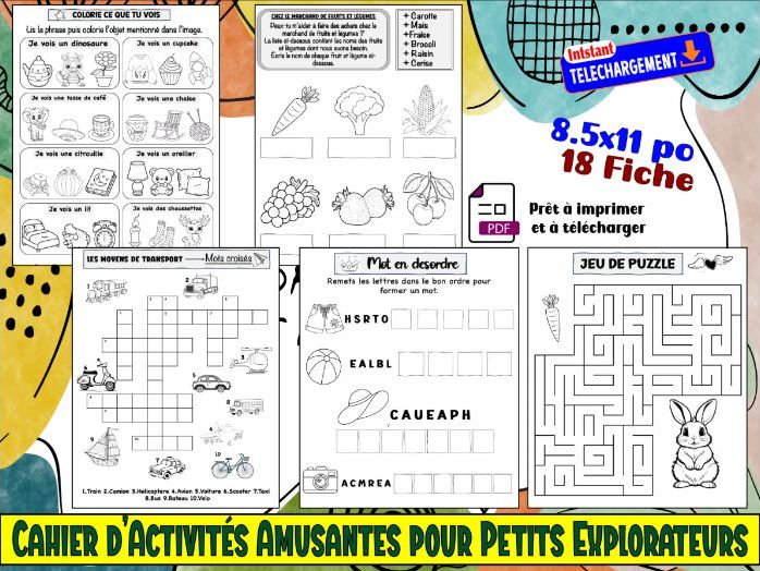 Cahier d’Activités Amusantes pour Petits Explorateurs