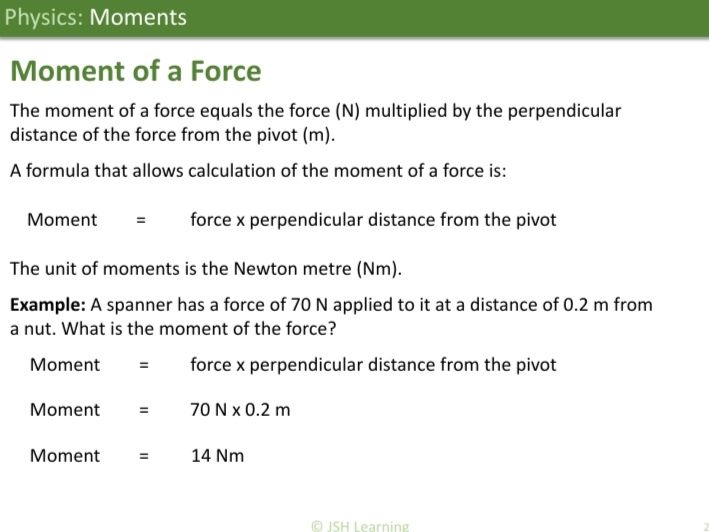 KS3 Physics: Moments