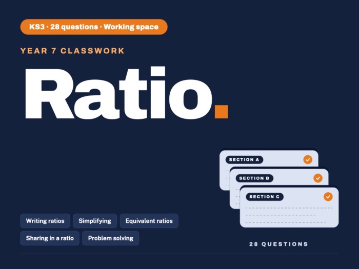 Year 7 Maths | Ratio | Classwork
