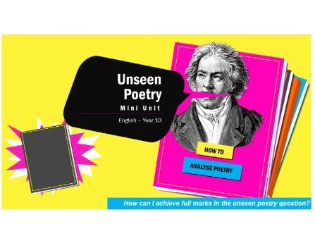 Unseen Poetry mini unit - Edexcel iGCSE Paper 1 resource