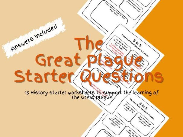 History The Great Plague Starter Questions Worksheets PDF