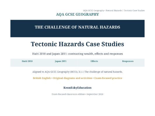 AQA GCSE Geography – The Challenge of Natural Hazards: Tectonic Case Studies | Haiti & Japan