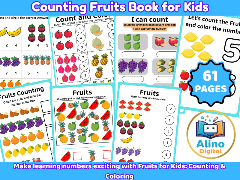 Counting Fruits Book for Kids