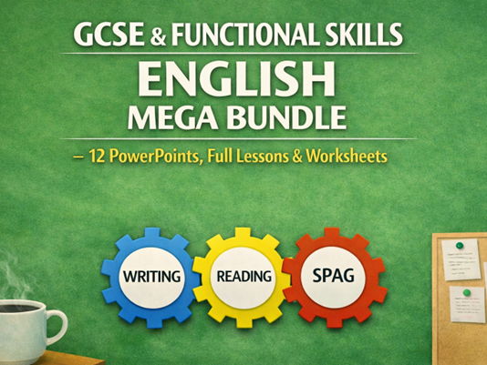GCSE and Functional Skills English Complete Writing & Reading Revision Bundle (GCSE‑Friendly) – Lessons, Quizzes & Exam Practice