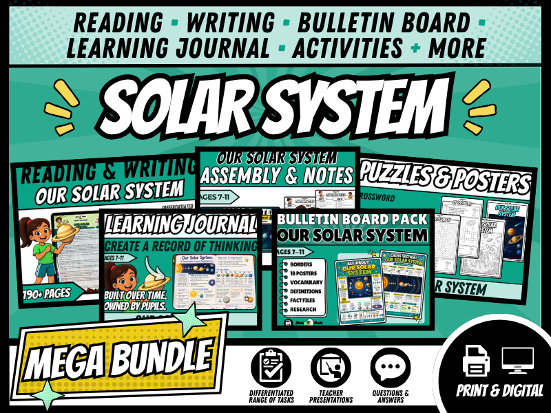 Solar System Mega Bundle | KS2 Earth & Space | Science, Reading & Writing | Year 5/6