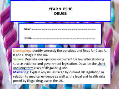 PSHE DRUGS BOOKLET