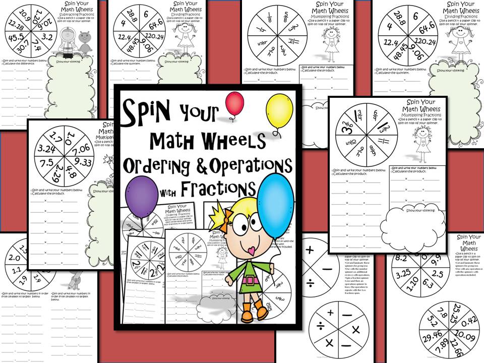 Spin Your Math Wheels Ordering Operations With Fractions Teaching 