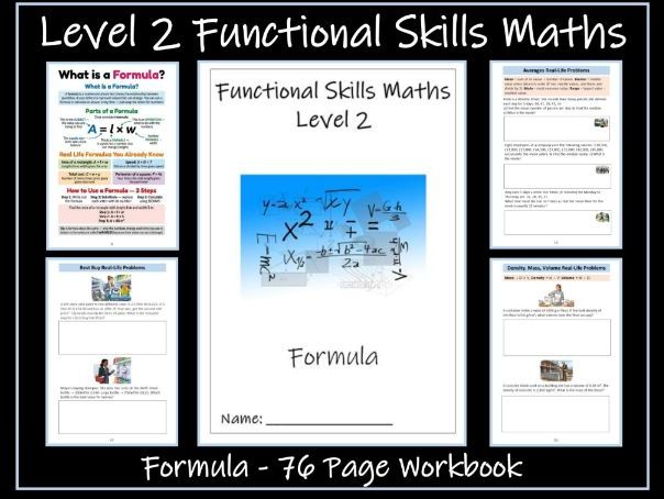 Formula Workbook - Level 2 Maths Functional Skills