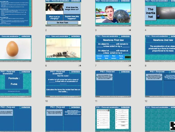 AQA Physics P10.1 – Forces and Acceleration (Updated 2025 | Free Sample Lesson + Worksheet + AI Feed