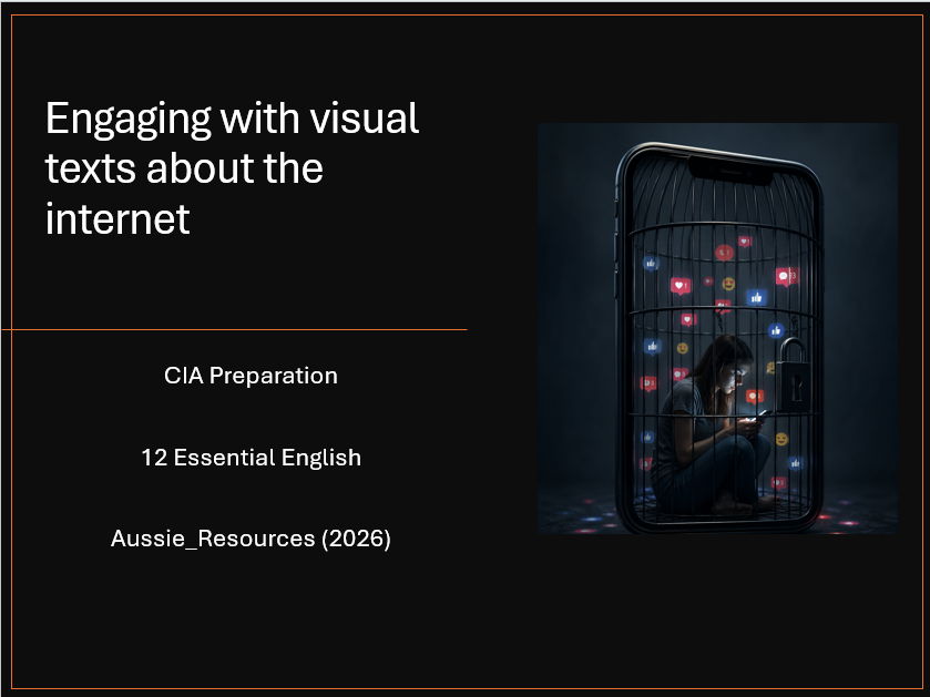 12 Essential English – CIA Exam Prep (QLD) – Engaging with visual texts about the internet
