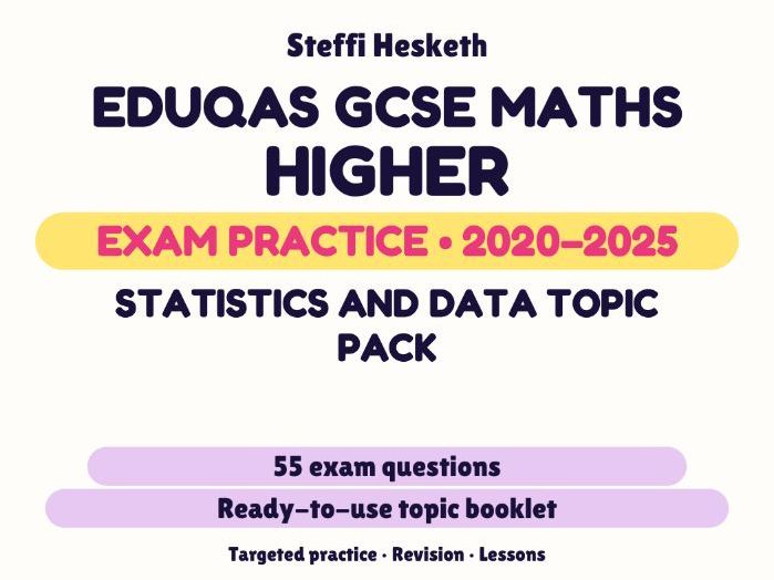 Eduqas GCSE Maths Higher: Statistics and data topic pack Exam Questions | 2020-2025
