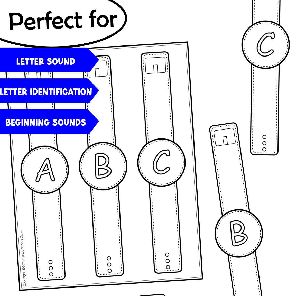 Initial Sound Watch Alphabet Letter Sound Watch Templates - Uppercase Phonics & Beginning ...