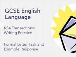 KS4 Formal Letter Task - Driving Age