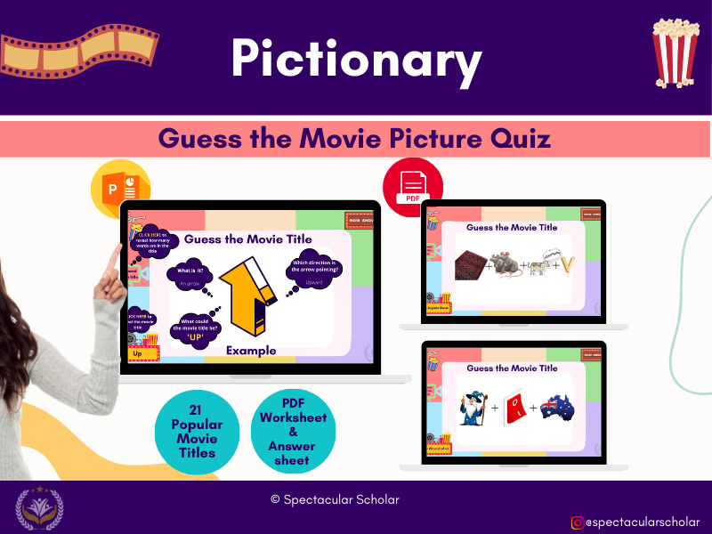 Movie title picture brain teaser | Pictionary | icebreaker | activity