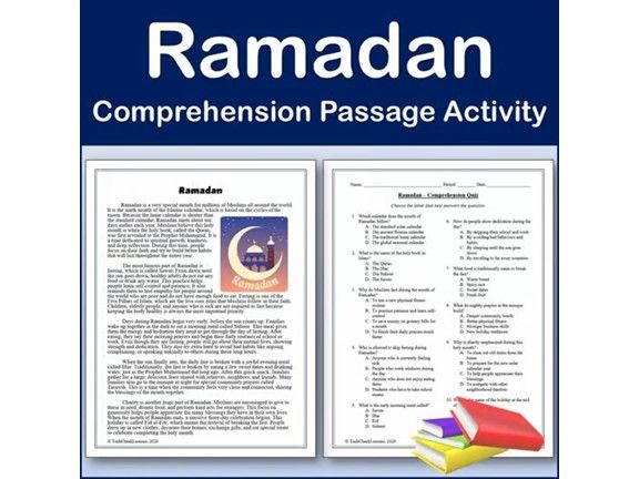 Ramadan | Holiday Reading Comprehension Passage & Activity | Editable