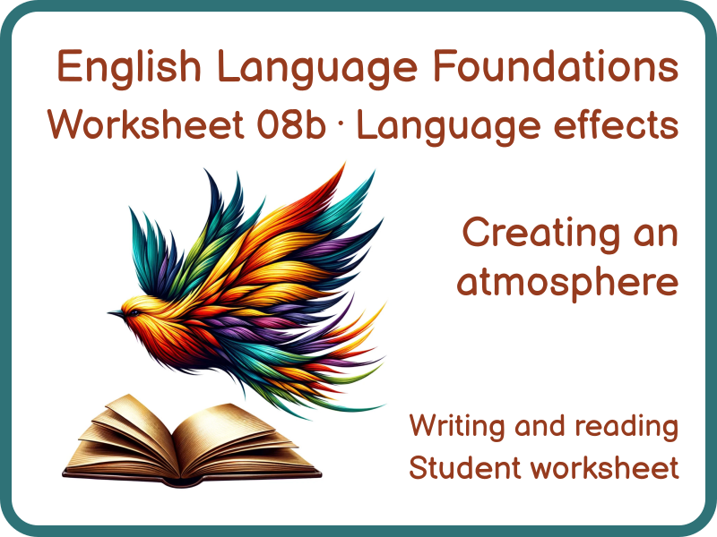 Language Analysis Atmosphere Worksheet KS3 GCSE English Language 08b