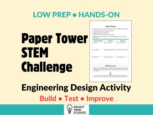 Primary Paper Tower STEM Challenge