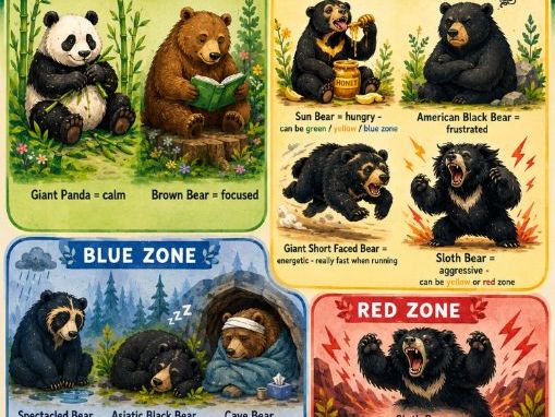 Bears Zones of Regulation Visual Poster