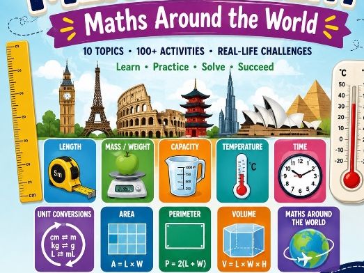 Measurement Maths Worksheets | Length, Mass, Capacity, Time, Area, Volume & More | Maths Around the