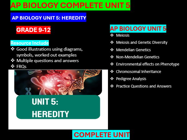 AP Biology Unit 5: Heredity Complete Unit
