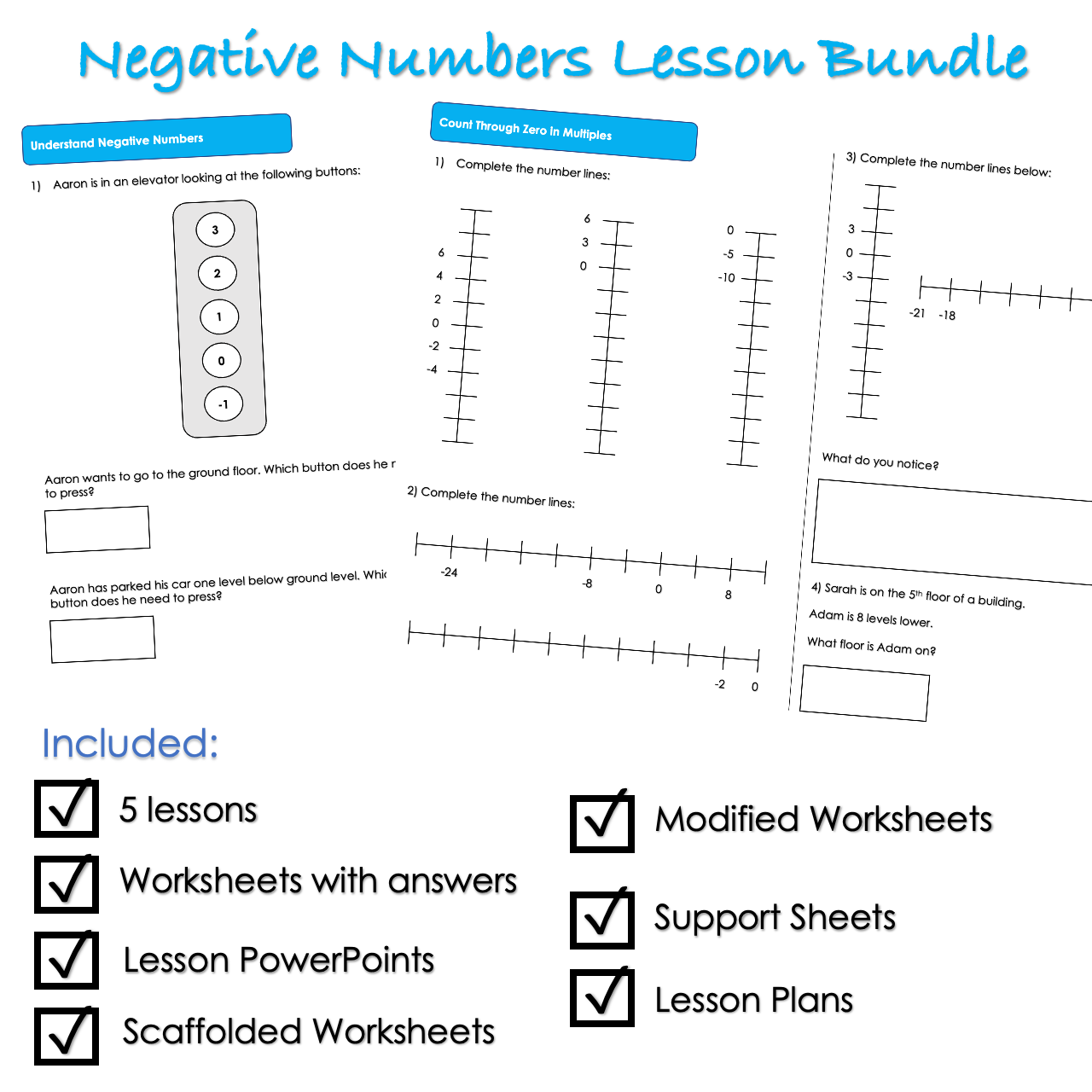 Year 5 Negative Numbers Complete Unit