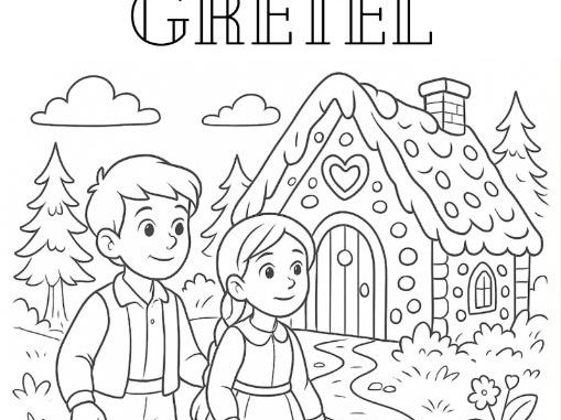 Hansel and Gretel Colouring Sheet