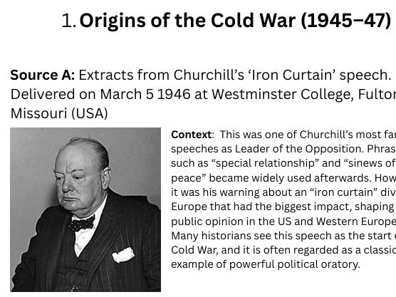 Cold War Source booklet