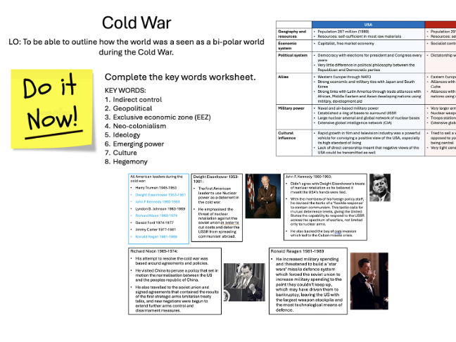 L4 Cold War - Edexcel IA2 Geo SuperPowers