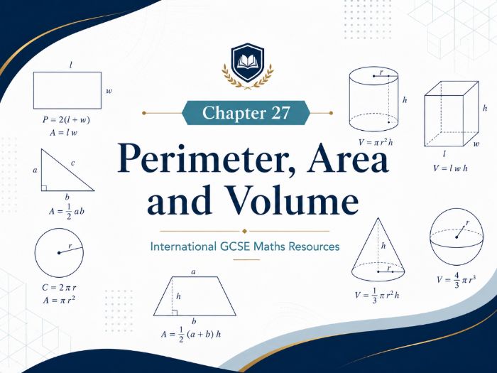27 - Perimeter, Area and Volume - CIE iGCSE Maths Resource Bundle