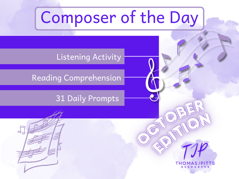 KS2–3 Music: Composer of the Day – October Reading & Listening