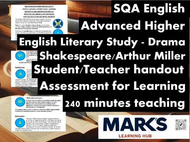 SQA AH English - Drama - Macbeth/Death of a Salesman - 7 Practice Q & A's - Student/Teacher Handout